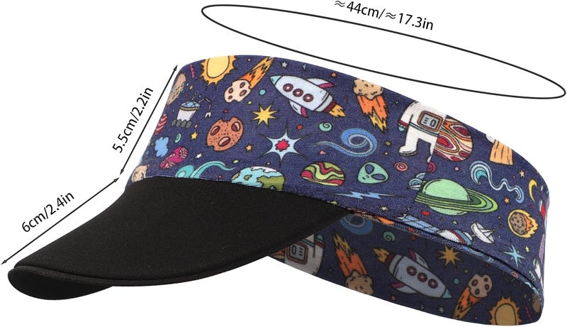 Holiberty Kids Boys Girls Quick Dry Cooling Sun Visor Beach Hat UPF50 Elastic Sports Headbands Summer Tennis Golf Cap Sun Hat Age 3-12 - Image 5